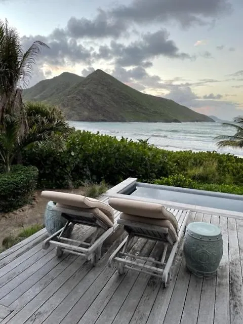 Villa Oceanfront Beach House - Rate Special- Valentines On Beach W Club Access Tennis King Bed Christophe Harbour Saint Kitts ve Nevis