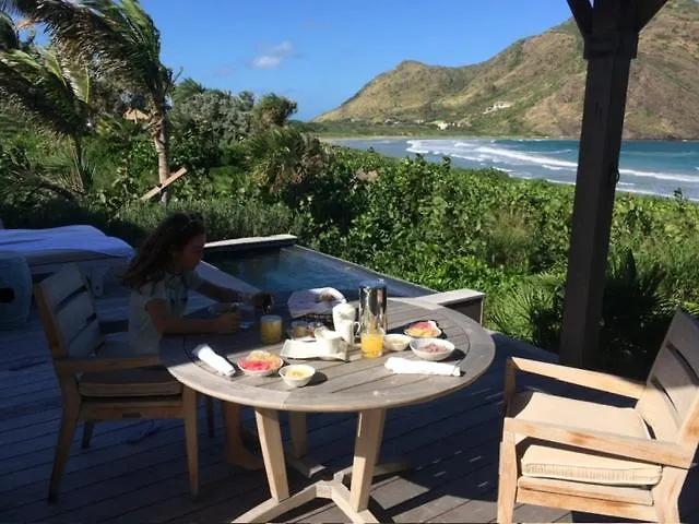 Oceanfront Beach House - Rate Special- Valentines On Beach W Club Access Tennis King Bed Christophe Harbour